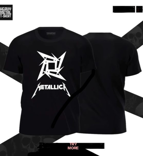 Metallica Exclusive Black Cotton Heavy Metal T-shirt for Men